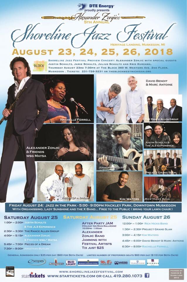 poadjazz's tweet photo. Western Michigan! Pieces of a Dream will be performing at the Shoreline Jazz Festival on Saturday, August 25, 2018! 🎹🥁 Get your tickets ➡️ https://t.co/sEHNNyZbpD https://t.co/sFf8VjqkEI