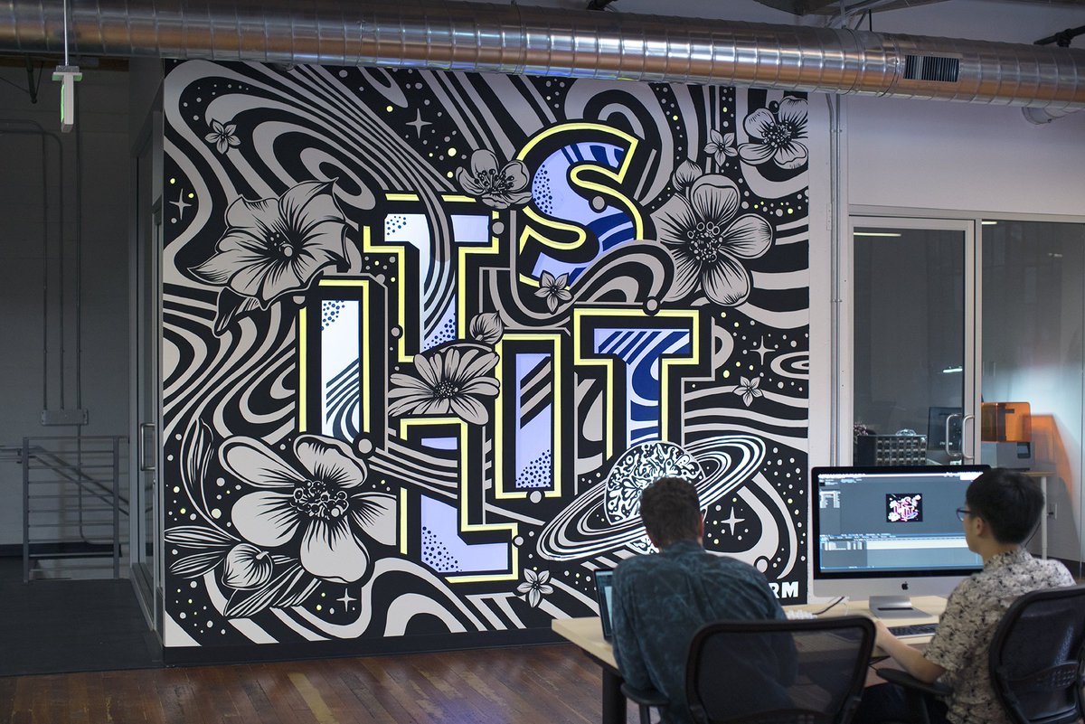 mrseaves's tweet photo. Combining paint and pixels to create experiential art with projected AR by @lightforminc : https://t.co/UmnDWSw9ec. https://t.co/H4VY7UYJld