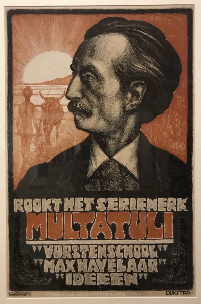 Affiche ‘Rookt het seriemerk Multatuli’, 1920, Johan Dijkstra
In ‘Avant-garde in #Groningen: De Ploeg 1918-1928’, Groninger #Museum
#art #expressionisme #tentoonstelling #DePloeg #100JaarDePloeg
