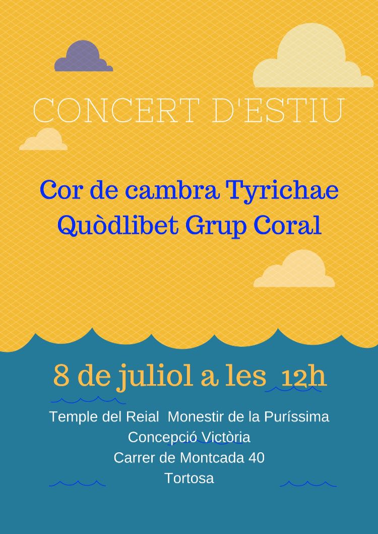 cortyrichae's tweet photo. Aquest diumenge tanquem el curs amb la visita de Quòdlibet Grup Coral, amb qui compartirem concert, i alguna coseta més! A les 12.00h, al Temple del Reial Monestir de la Puríssima @Tortosa https://t.co/W0FY0hG51T