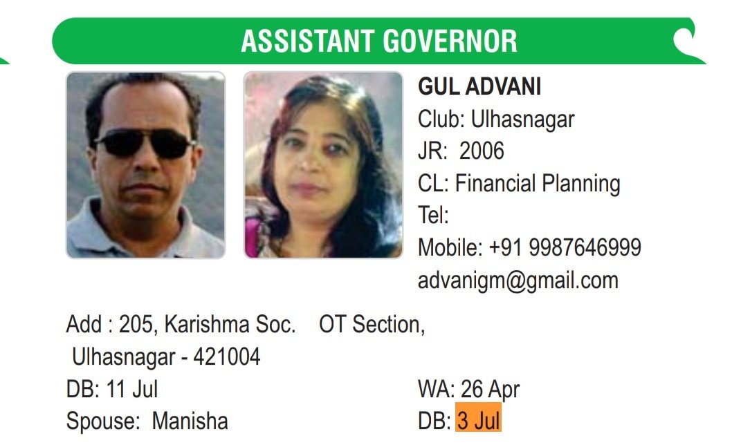 PerfectRotary's tweet image. Happy bday to Smart Nineteentwenty DGE Dr.Mohan Chandavarkar from Thane North, Spouse Manisha of AG Gul Advani from Ulhasnagar, Swati of Dy Sgnt Vinod Bari from Dvli Midtown, Lata of Comm.Sec Sunil Gangwani from Thane Hills- 3/7,
DG Dr.Ashes,Nandita,Team Perfect with DS $uresh.