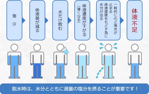 熱中症にはお水だけじゃダメ！ミネラルもきちんと一緒に摂取しよう！