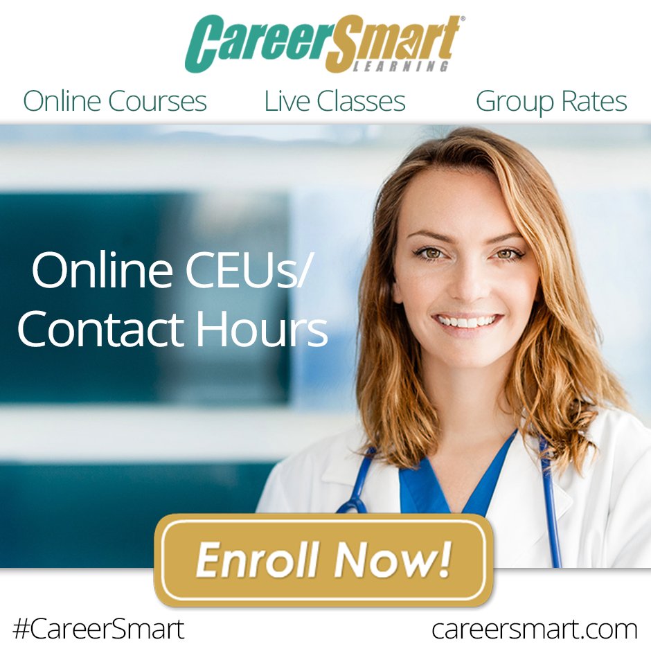 Online #CEU #contacthours for #nurses #RN #LVN #LPN #casemanagers #CCM #counselors #CRC #CDMS #socialworkers #LSW #LCSW #MFT careersmart.com
