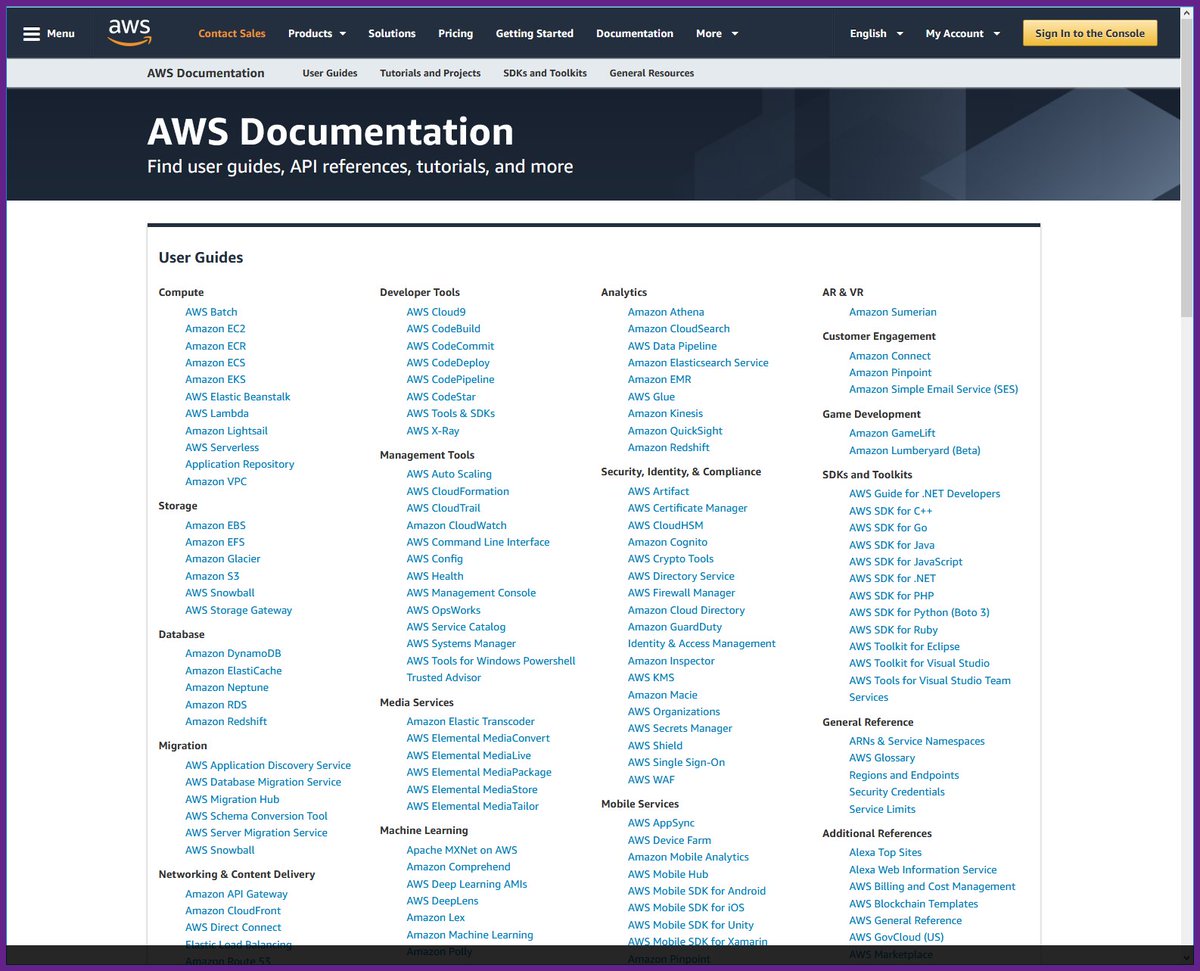 Jeff Barr ☁️ (@ 🏠 ) 💉 on X: All of the #AWS docs (user guides, API  references, and tutorials) in one place: t.conHQf2sHLu4  t.coINLoPpaKcn  X