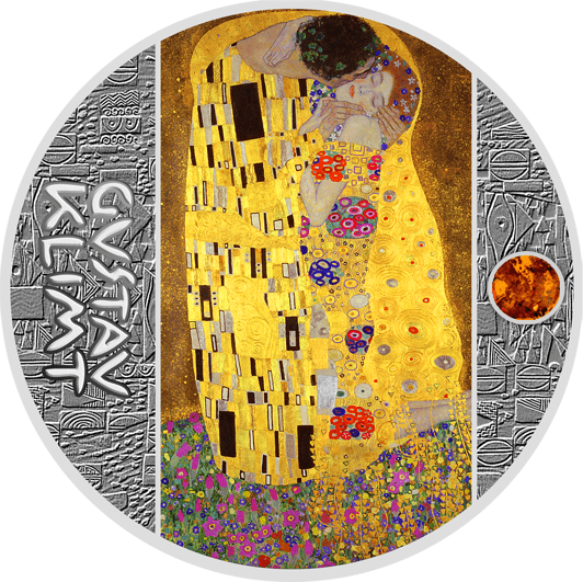 saint_marche's tweet photo. #THEKISS – GOLDEN FIVE – #GUSTAVKLIMT – 2018 $1 50 MM PURE SILVER COIN – #MINTOFPOLAND – NIUE https://t.co/l2zDQ4KUdb