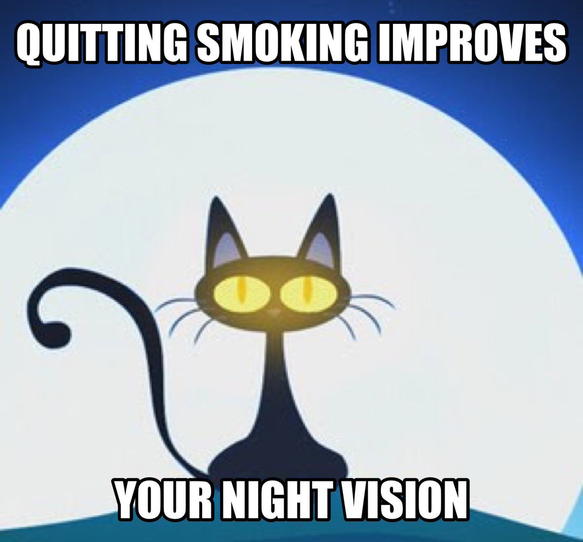 KicktheButtAust's tweet photo. Quitting smoking will improve your night vision and help preserve your overall vision by stopping the damage that smoking does to your eyes. #kickthebutt https://t.co/XXu2nsn5fS