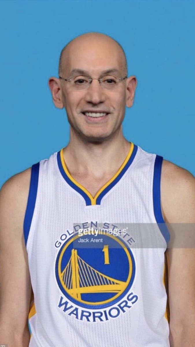 adam silver warriors jersey