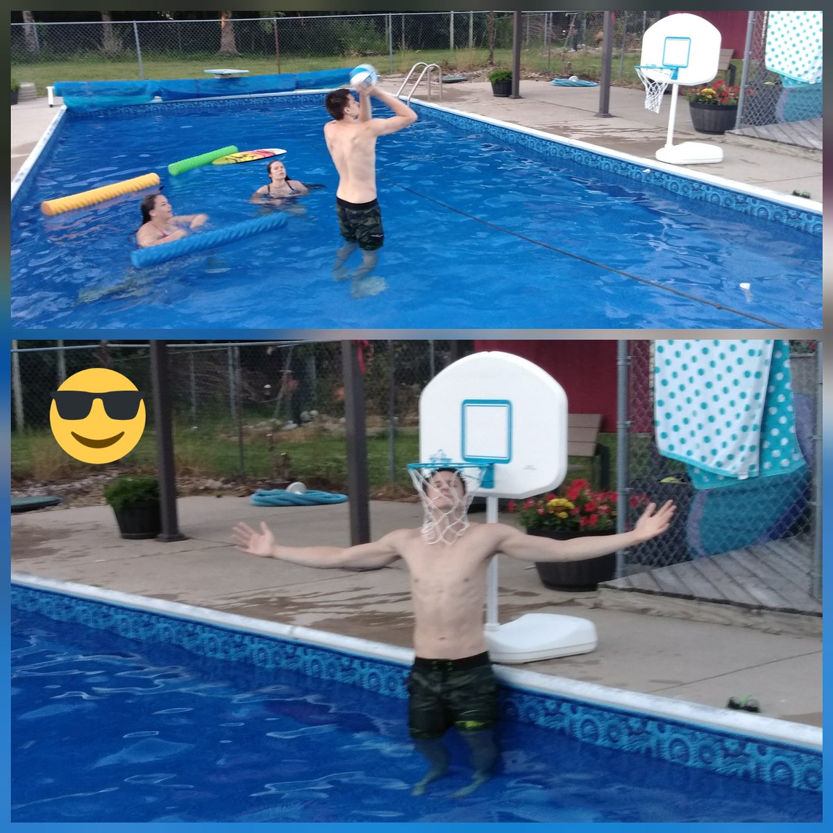 JenniferSue0925's tweet image. Before the craziness of our family&apos;s last month of AAU begins, it does my ❤ good to come home &amp;amp; find these 3 having fun in the pool. 
@Luke_6foot10 
@MikaylaMac0419 
#BlessedMom
#SiblingFun