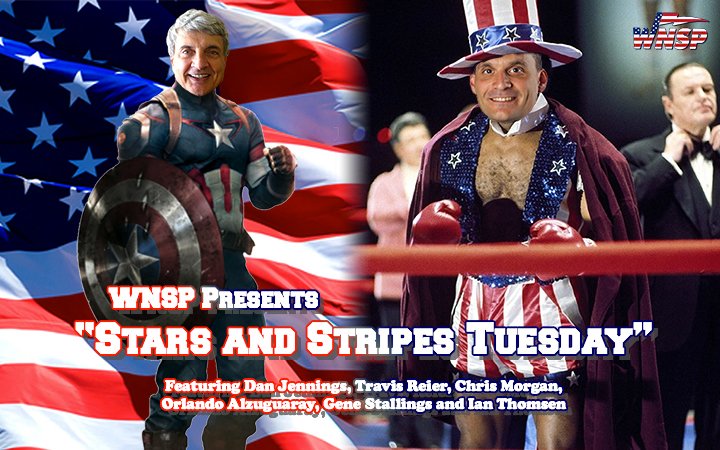 Since we are off Wednesday, we’re going to do a "Stars and Stripes Tuesday."

All music tips the cap to America. Have a safe and happy #4thofJuly!