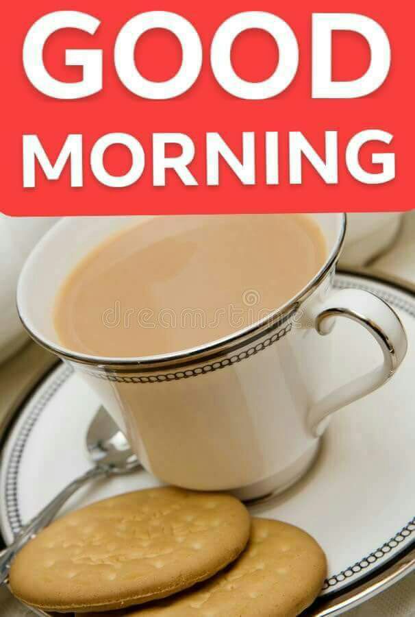 Good Morning With Tea And Biscuits