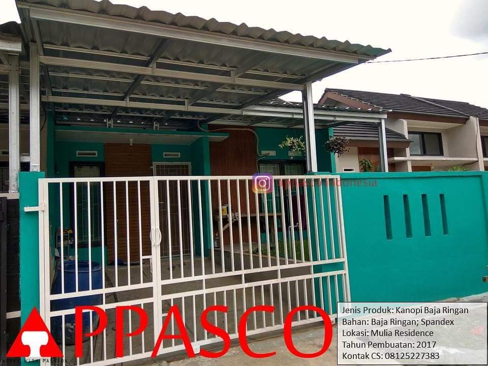 KanopiKeren Kanopi Minimalis Baja Ringan Atap Spandek KanopiKeren Kanopi Minimalis Baja Ringan Atap Spandek