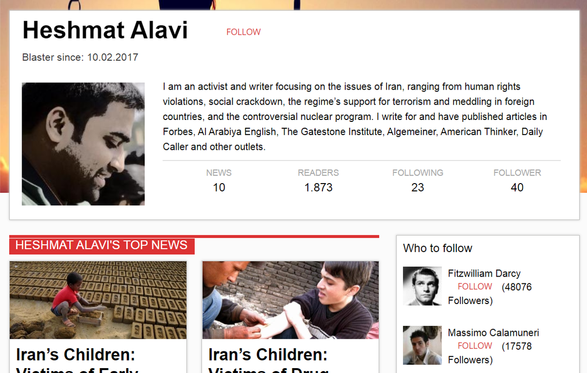 SoniaKatiMota's tweet photo. @kay41981 @caitoz @NeotipPro lol #HeshmatAlavi is a #MEK Propagandist promoting foreign intervention for #RegimeChange in #Iran,he's been published by the #GatestoneInstitute,a think-tank chaired by #JohnBolton & writes for #TheAlgemeiner,#ClarionProject, #AlArabiya,#TheCounterJihadReport,#TheIranProject etc https://t.co/6IRQsel3ii