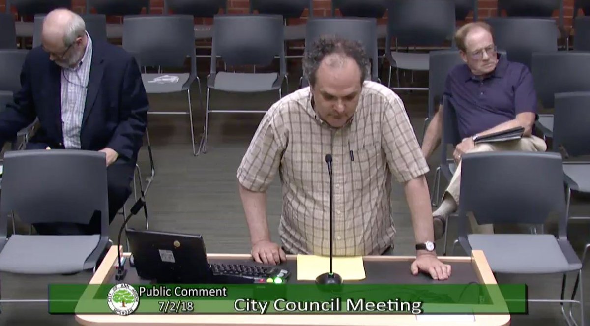 a2_peter's tweet image. Mr Vielmetti wrestling with the question of whether to live with a dented car.  #firstworldprobz #A2Council