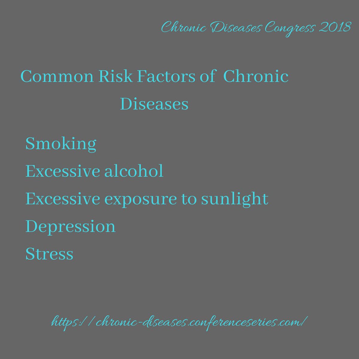 DiseasesChronic's tweet photo. #Chronic_Diseases_Congress_2018
#Tokyo_Japan #November 14-15, 2018
W- https://t.co/TrIQqJDKyr
E- chronicdiseases@conferenceint.com @ChronicDiseaseU @ObesitySociety @COPDFoundation @ucdiabetes @escardio @CDC_HIVAIDS @TeenageCancer @cancerNSW @alzheimerssoc @AlzCanada https://t.co/RKF1RZ04kk