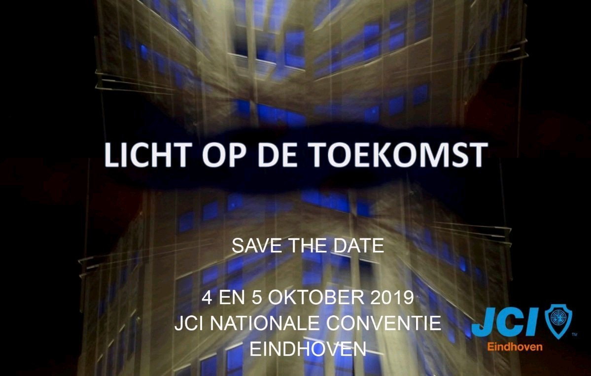 Op 2 juni is ons de Nationale Conventie 2019 gegund. Daar zijn we super trots op. Dus bij deze: save the date! #jci #NC #Eindhoven