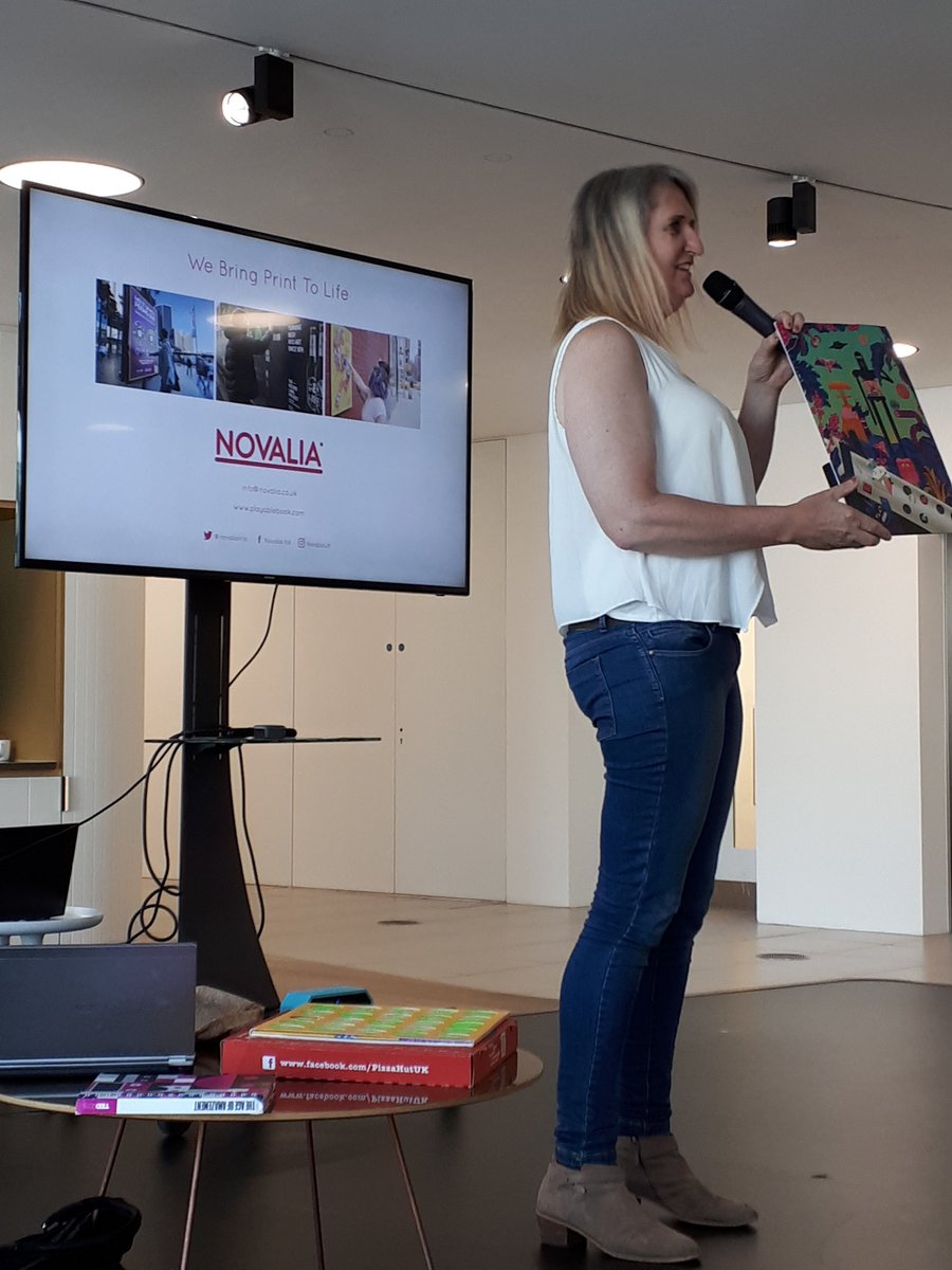 Zenith_Media_UK's tweet photo. #adtech #Startup @novaliainfo turns mundane or everyday items into interactive portals to the digital world - from a baseball cap to pizza box turntables #NextTECHNow https://t.co/Cp4nQsH9OP