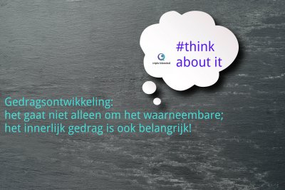 Triple blended #think about it. 
Gedragsontwikkeling: het gaat niet alleen om het waarneembare; het innerlijk gedrag is ook belangrijk! bit.ly/2ttZeko