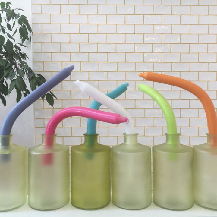 Our pillar candles aren't enjoying the heat so much...! #exeter #ukheatwave