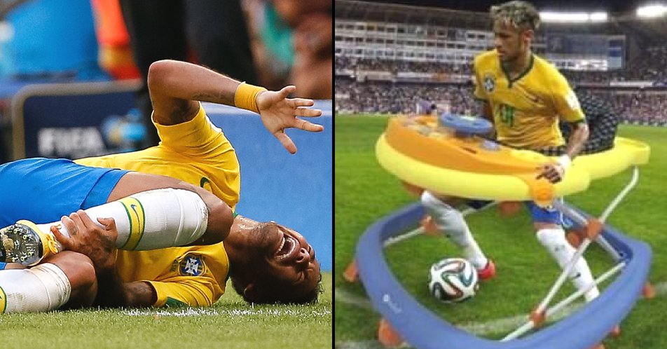 Fans mock Neymar for ridiculous diving and play acting during World Cup... 👀😂ladbible.com/funny/sport-ne…