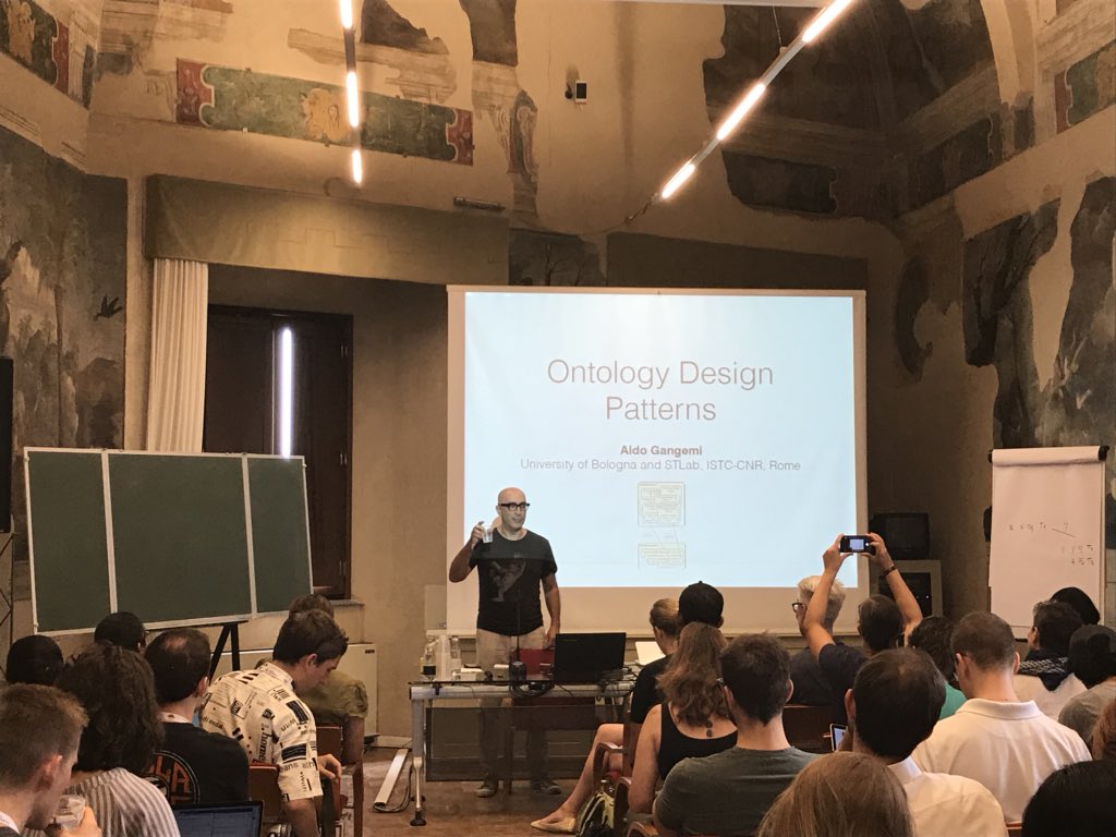 andriry's tweet image. . @aldogangemi giving his in depth pill on #OntologyDesignPatterns at #isws2018