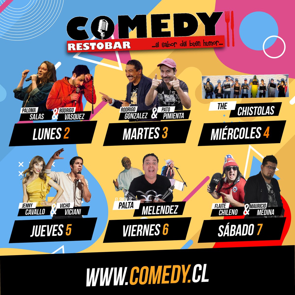 comedyrestobar's tweet image. #CarteleraComedy
Una nueva excelentdm semana de comedia 😊
Todos los show con cupos limitados con dcto. 
👐 Mesas x orden de llegada
Y recuerda traer #efectivo para tu #entrada 😉