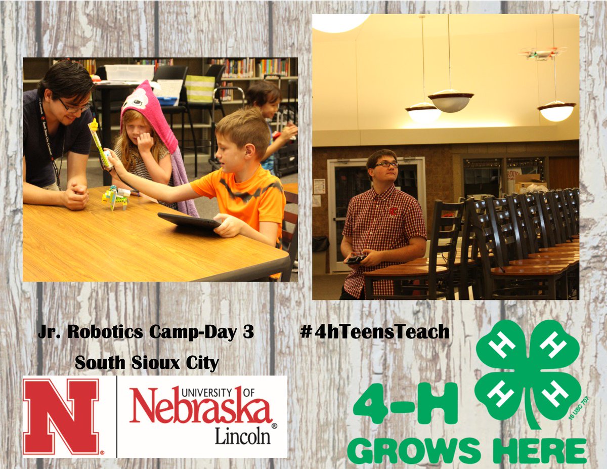 angelaabts's tweet photo. Highlights from Jr. Robot Camp held at in SSC last week.  @ssctech @Nebraska4H @NEEXT4HDIXON @NEDakota4HExt #4hteensteach #4hgrowshere https://t.co/gHJcUv3Spw