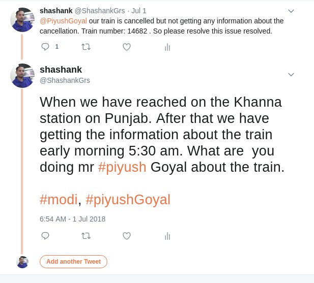 ShashankGrs's tweet image. #घंटीबजाओ , @anuraagmuskaan, @ABPNewstv,@PiyushGoyal , I tweeted Mr. Piyush Goyal but no response has been received so far.
We have not received any information about the canceled train. After arriving at the station, we were informed that the train has been canceled.