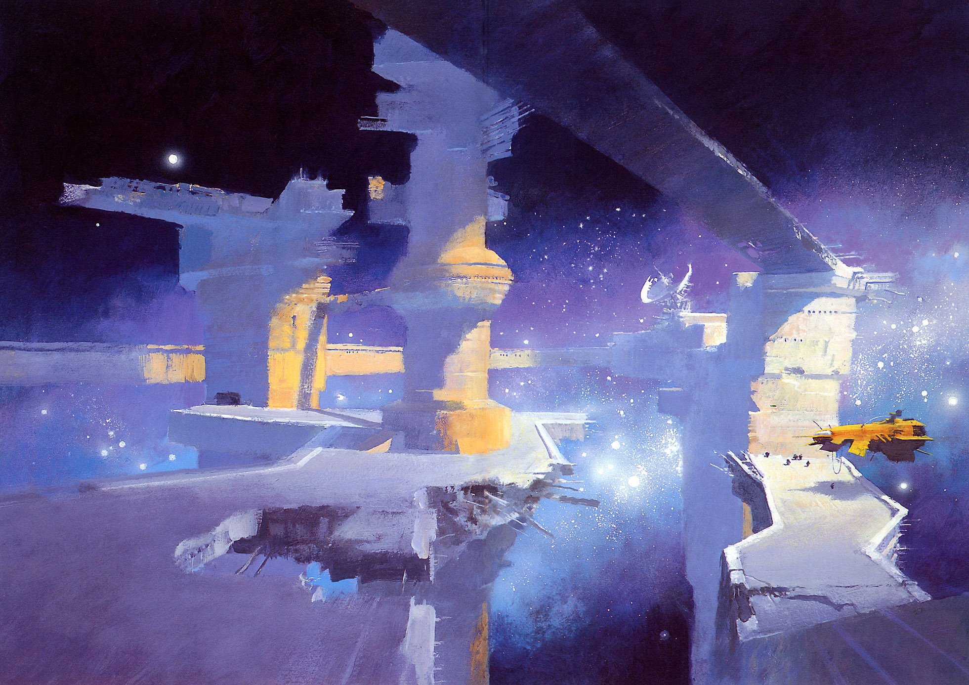 'The Stars, Like Dust' cover art by John Harris [3840x2160] r/wallpapers
