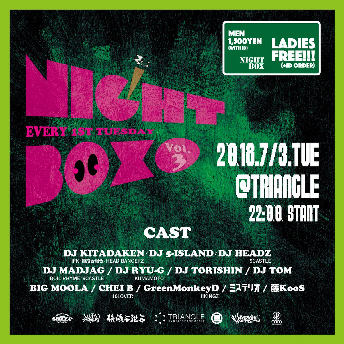 djryu_g096's tweet photo. 今夜は #nightbox
@triangleosaka
なんとなんと
俺は奇数月レギュラーに決定🔥🔥
メンツもやばいしうまい人ばっかり
楽しみでしかたない!
俺が熊本から来てるんだから
アメ村遠いからこれないて言う
言い訳は受け付けませんw
大集合おねしゃす💃💃💃 https://t.co/Nd7zzU1GU5