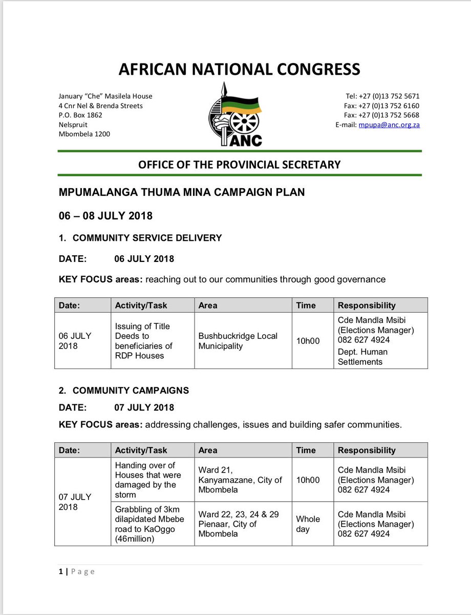 ANCMPUMALANGA's tweet photo. The #Mpumalanga #ThumaMina launch Campaign is on Friday in #Bohlabela, the campaign will roll out to the rest of the Province over the next coming weeks!!!!
✊🏿 https://t.co/uU9oH6f1QO