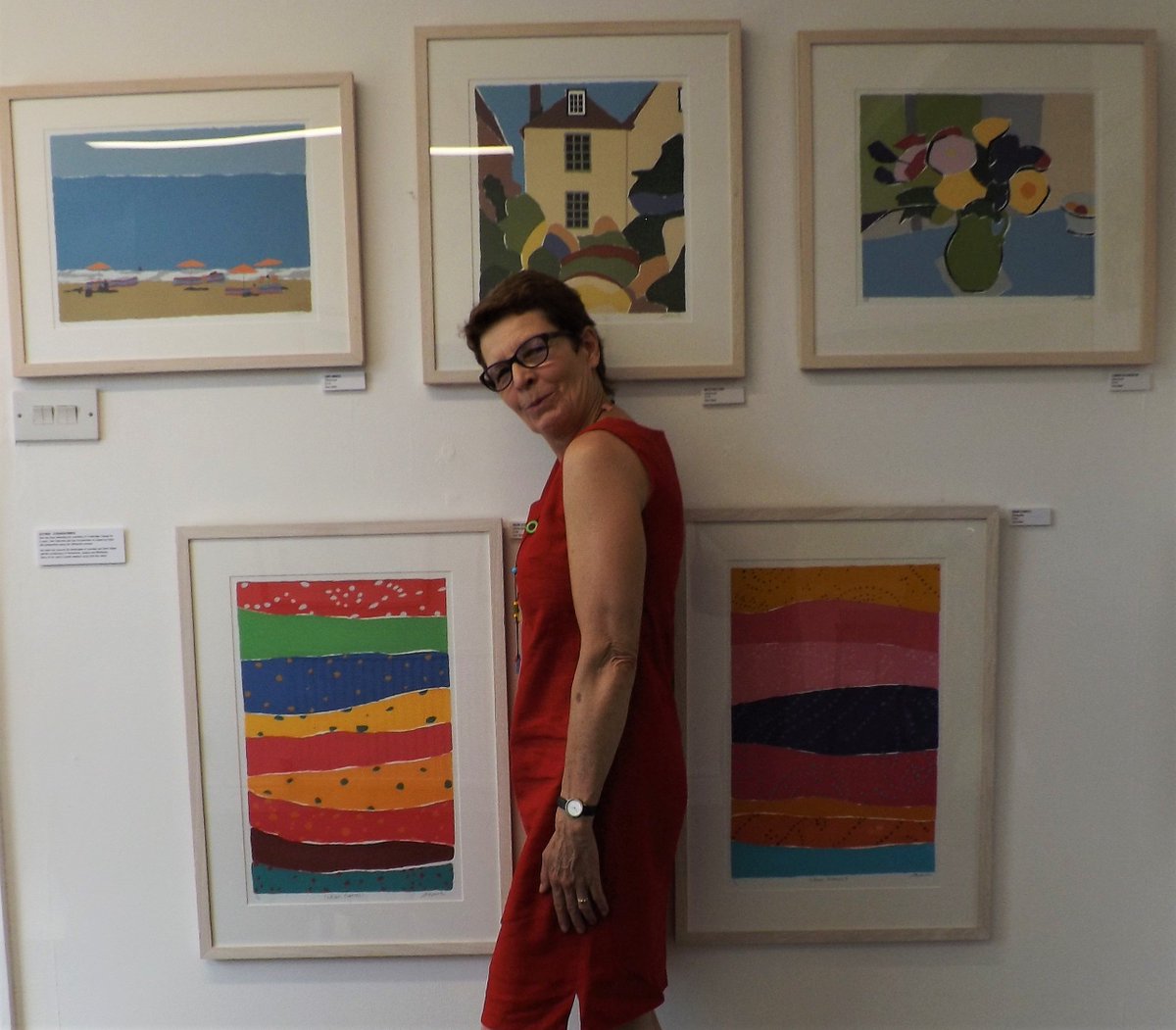 WPrintCreatives's tweet photo. It's getting colourful at @BathAcademy with plenty of #printmaking gems to browse, love and buy.  Until 6th July 2018. Here's Alex Nash with her #screenprint work. #art #Bath #exhibition #AlexNash https://t.co/TNdjLYYyCH