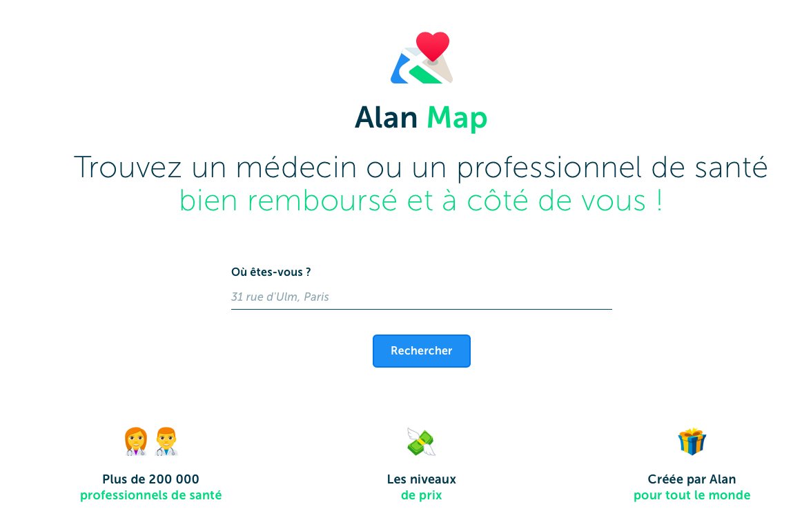 <a href="/alan_assurance/">Alan</a> lance Alan Map (buff.ly/2lNkld4) : la carte qui estime vos dépenses pour vous aider à choisir le médecin qui vous convient en partenariat (bientôt) avec <a href="/Mon_Docteur/">MonDocteur</a>. #esante #hscmeuf (ping to <a href="/LionelREICHARDT/">PHARMAGEEK #hcsmeufr</a>).