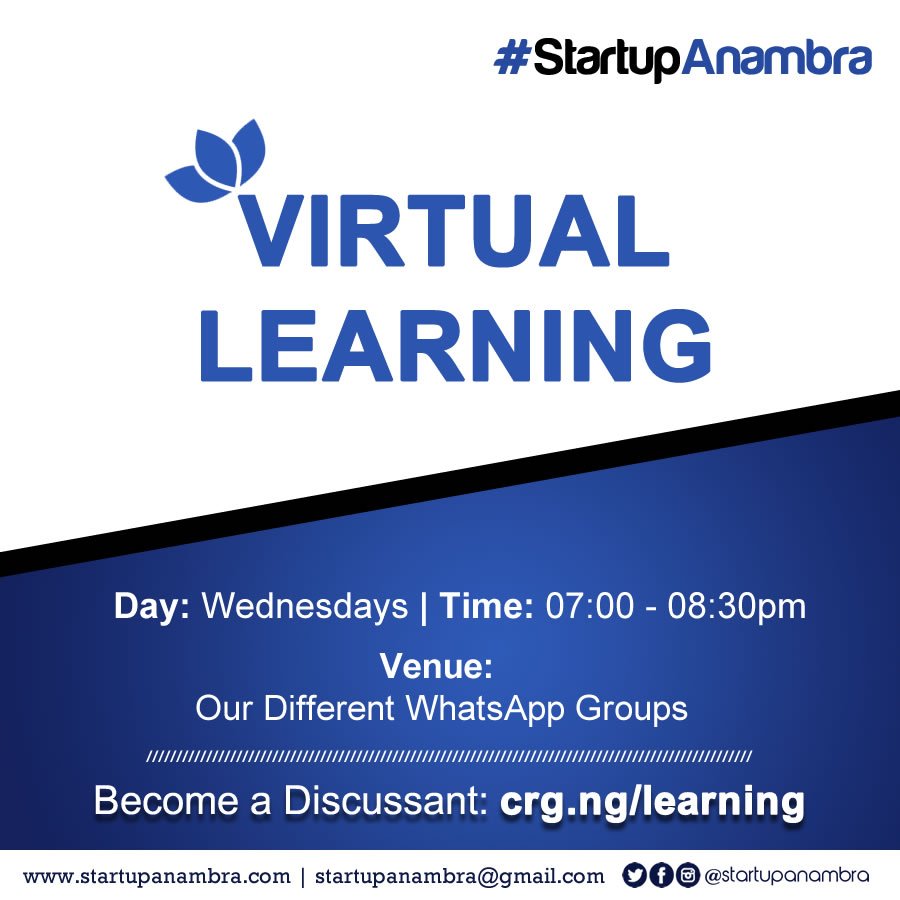 thrivorang's tweet photo. As part of our increased effort to keep growing our community as well as increase the quality of its members, The Conveners of Startup Anambra Announced her #VirtualLearningProgram and the first episode took place last Wednesday. @startsng @NgComCommission @ProfOsinbajo @kalchuka https://t.co/V5dhXNMtjV