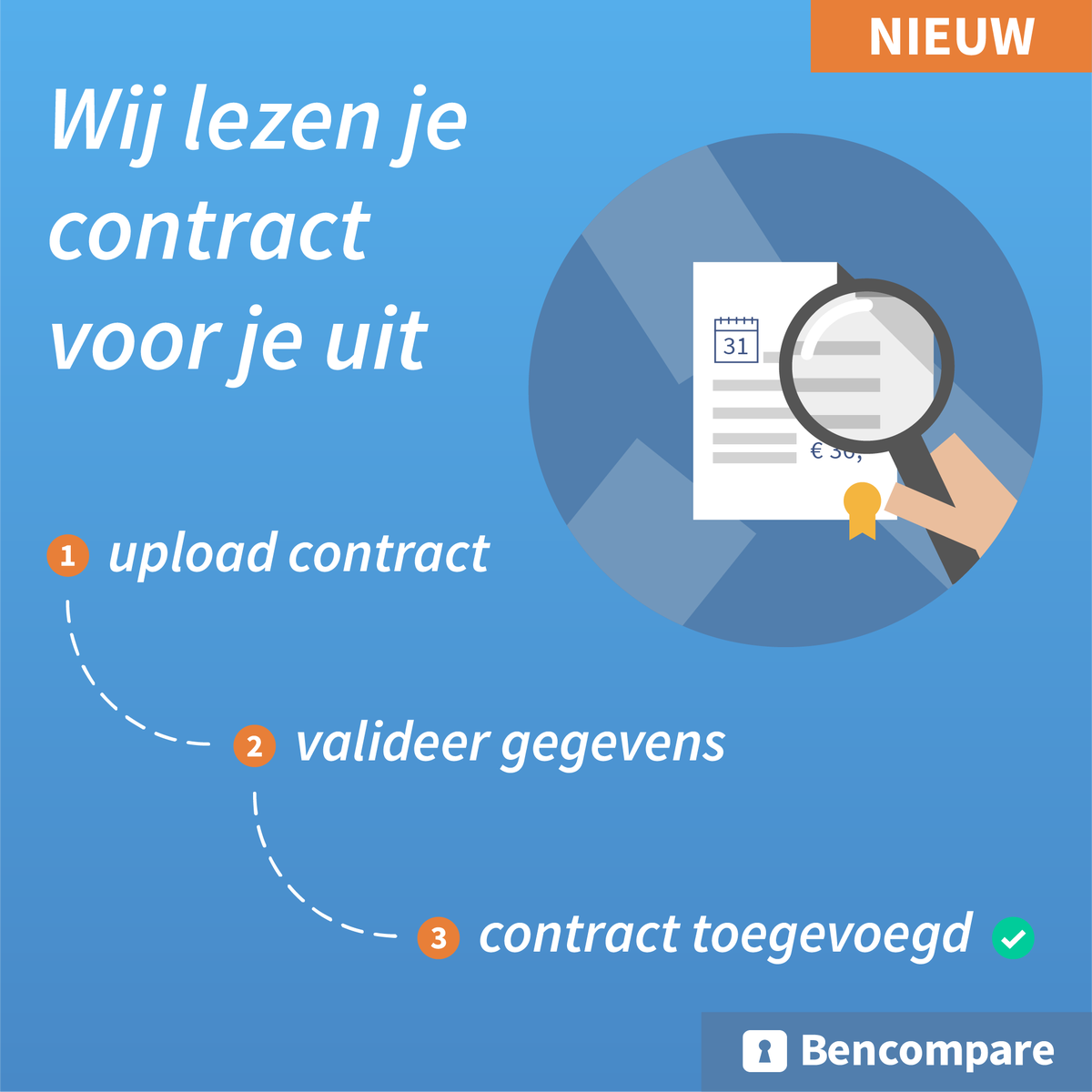 NEW: We extract the information from your contract in our #bencompare #app. Now available in The Netherlands!