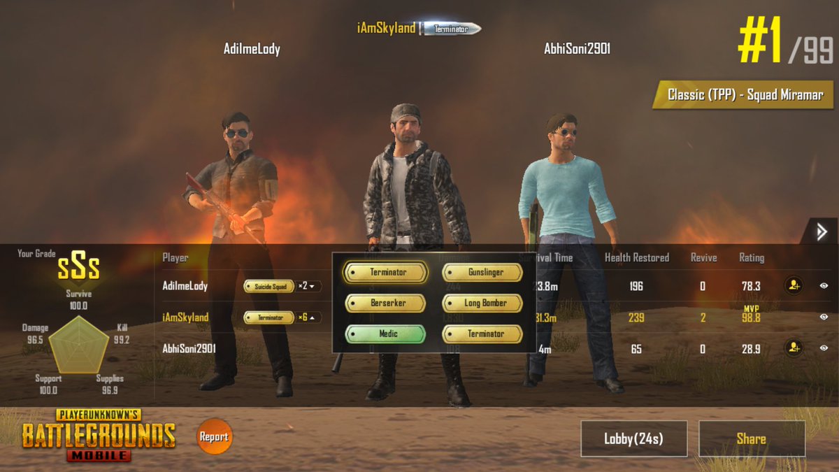 iAmSkYLanD's tweet photo. #PubgMobile🎮
#Classic (TPP) #Squad_Miramar
Last Five Minutes Were Very Critical
And To KO Last Two Squads Was
Very Difficult But Like
#Pro_Player #iAmSkyland
#Winner_Winner_Chicken_Dinner🍗 https://t.co/qtJSlYNGVN