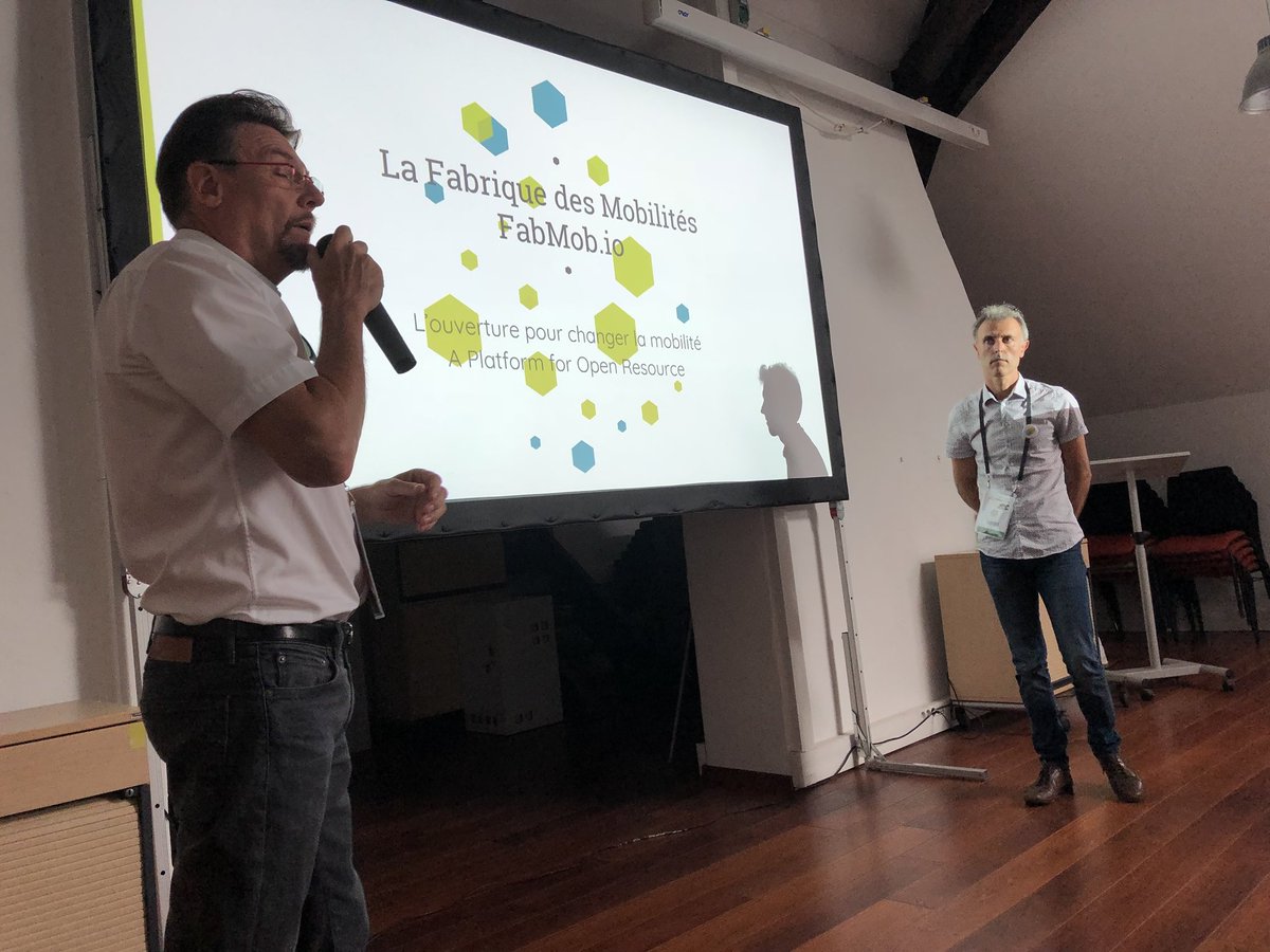 bbilloud's tweet photo. LT #IDD2018 #IdeasDays Mobilité du futur @TdF__ademe @fab_mob présente la Fabrique des Mobilités = machine à créer des #Communs #opensource #opendata #innovation ouverte et collaborative et à connecter des acteurs des mobilités dans une perspective de #mobilitédurable https://t.co/4W7Ha9lW2o