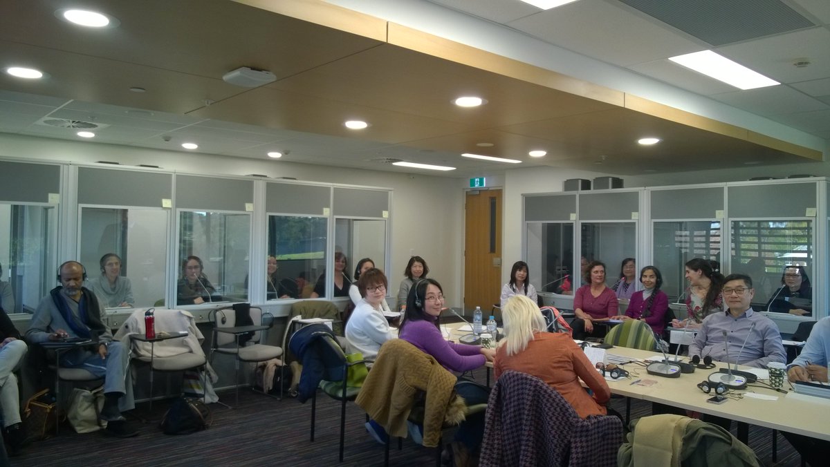 _Mustapha_Taibi's tweet photo. We had an engaging 2 day course on conference interpreting at #western Sydney University, run by my colleague Margot Seligmann. The event was organised as part of #AUSIT's professional development activities. https://t.co/xQOBxvbeFc
