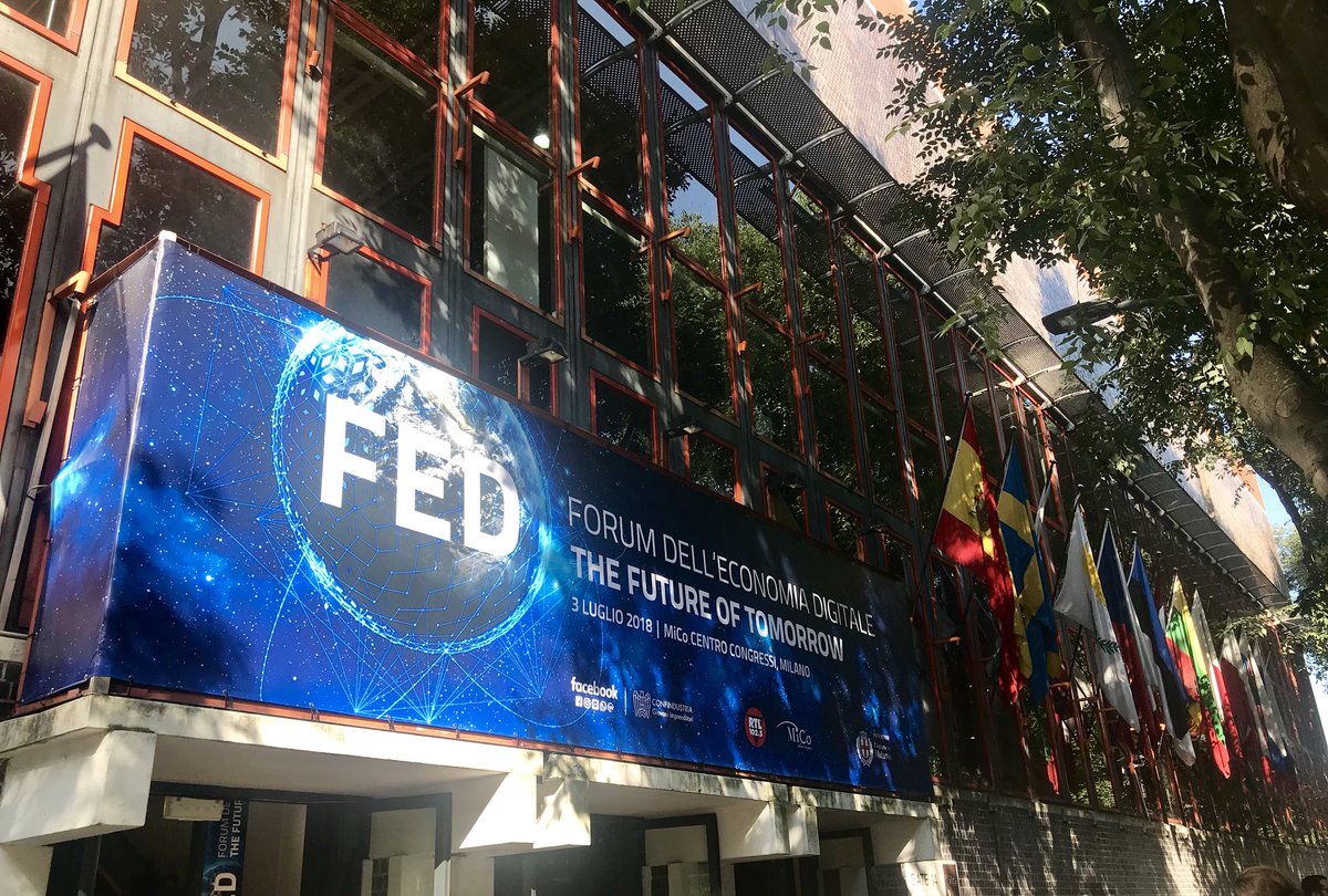 GIConfindustria's tweet photo. FED is back! Siamo pronti per iniziare la terza edizione del Forum dell’Economia Digitale. Segui la diretta streaming di #FED2018 e partecipa al cambiamento https://t.co/z0QRO39L4p https://t.co/qTJUASzatW
