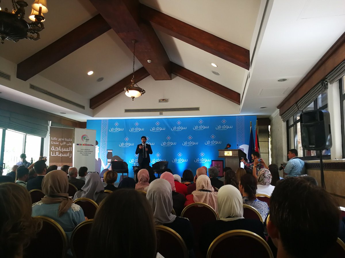 SwedeninJO's tweet photo. The launching of @souqfann - an online platform that connects artists, artisans and handicraft producers across Jordan to new markets. @UNESCOJordan @LinaAnnab @EUinJordan @EUNICJordan @MOTA_Jordan @LeadersOT https://t.co/NdPOTrfRzP