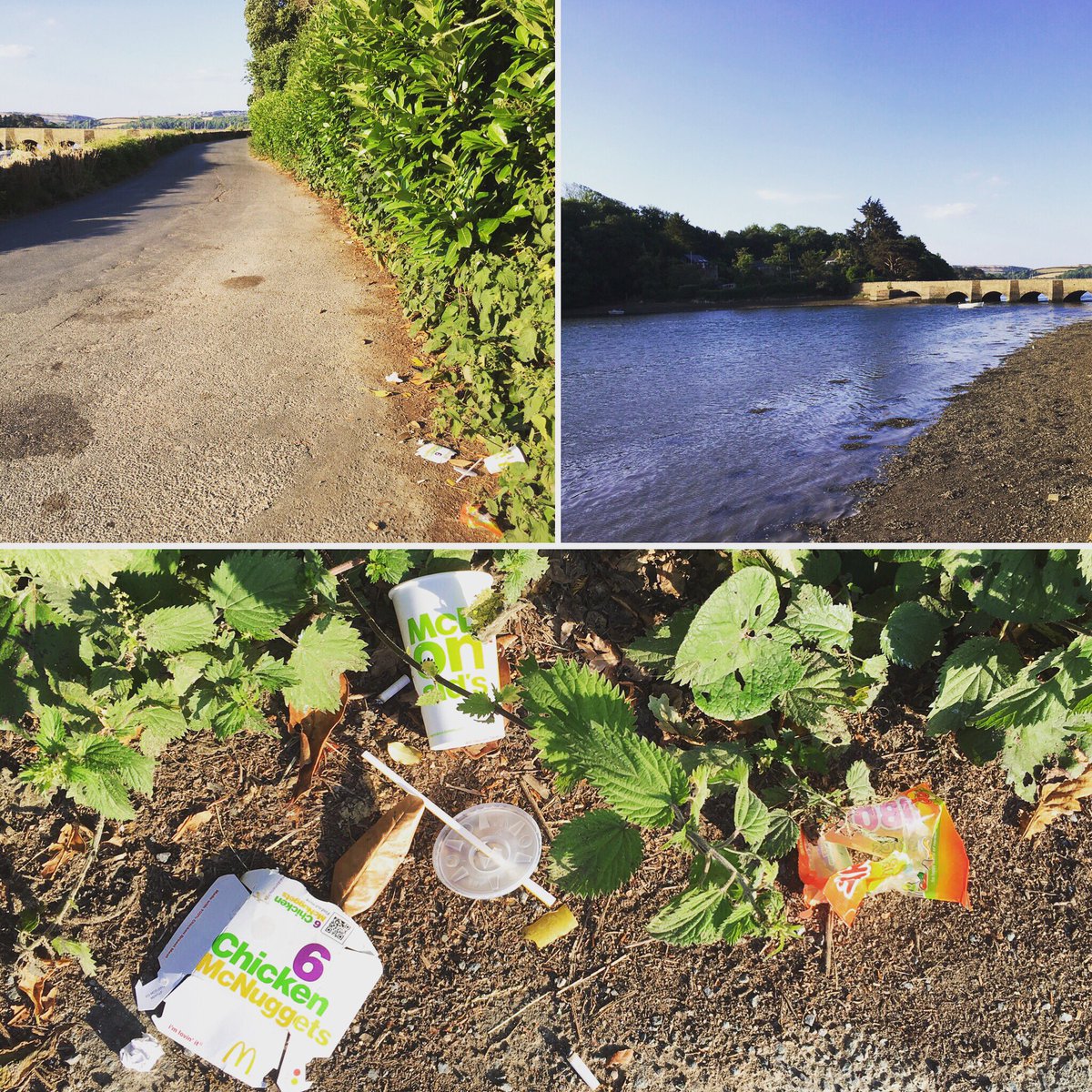 I just don't get it. Why would you empty the litter out of your car in a natural beauty spot, that is right next to a tidal estuary? 🤦‍♀️Why not just wait to find a bin? This could have easily blown into the water and become #oceanplastic 😥🐋🐟
#thereisnoaway #lessplastic