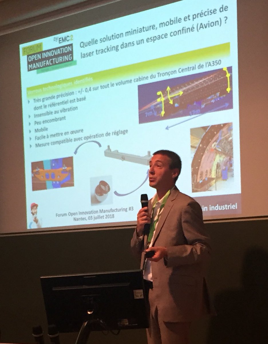 Polemc2's tweet image. #Foim18 pitch7 @Airbus Quelle solution miniature mobile et précise de #lasertracking dans un espace confiné #avion ? #Industriedufutur