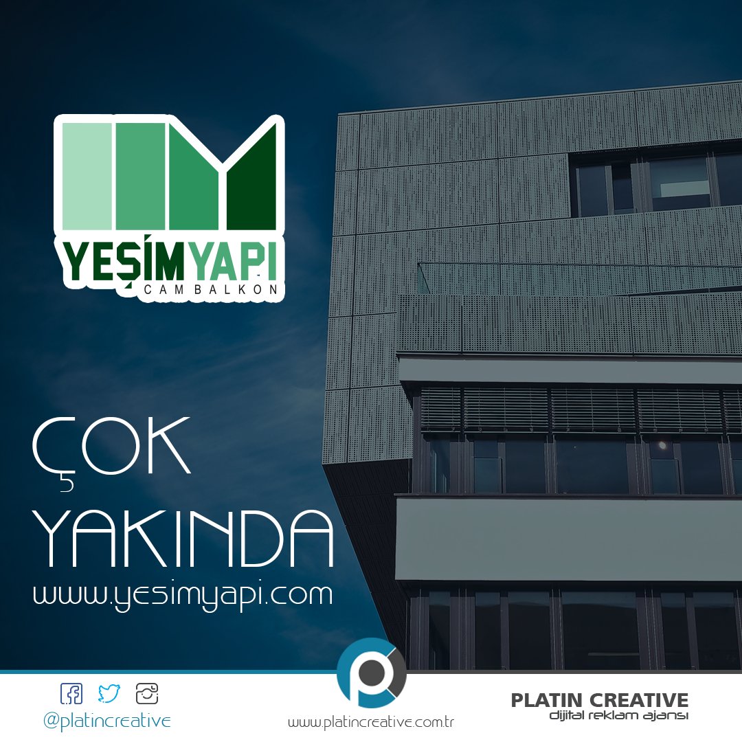 Yeşim Yapı çok yakında sizlerle...
💻 yesimyapi.com
✔️ platincreative.com.tr
👍 Siz de bizi tercih ederek kaliteli ve hızlı hizmetlerimizden yararlanabilirsiniz!

#platincreative #web #yazılım #reklam #tasarım #webtasarım #cambalkon