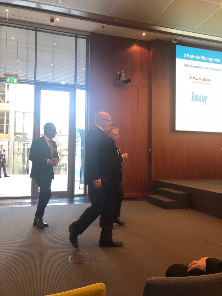 AsteroidDay's tweet photo. #AsteroidDay co-founder @GrigRichters is today in #berlin with Germany’s Minister of Economy @peteraltmaier at @Der_BDI #ROKO18 talking about #spacresources. https://t.co/2kLs0sQgg5