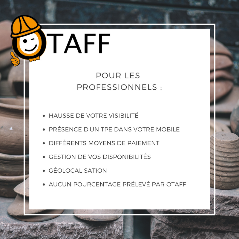 OtaffApp's tweet photo. Vous êtes artisan et souhaitez passer le cap de la digitalisation afin de vous ouvrir à une clientèle plus large ? Rejoignez le réseau OTAFF, notre plateforme de mise en relation entre professionnels et particuliers! 

En plus, il y a même une version gratuite ! ✌🏻 https://t.co/JxJi6Uz2nO