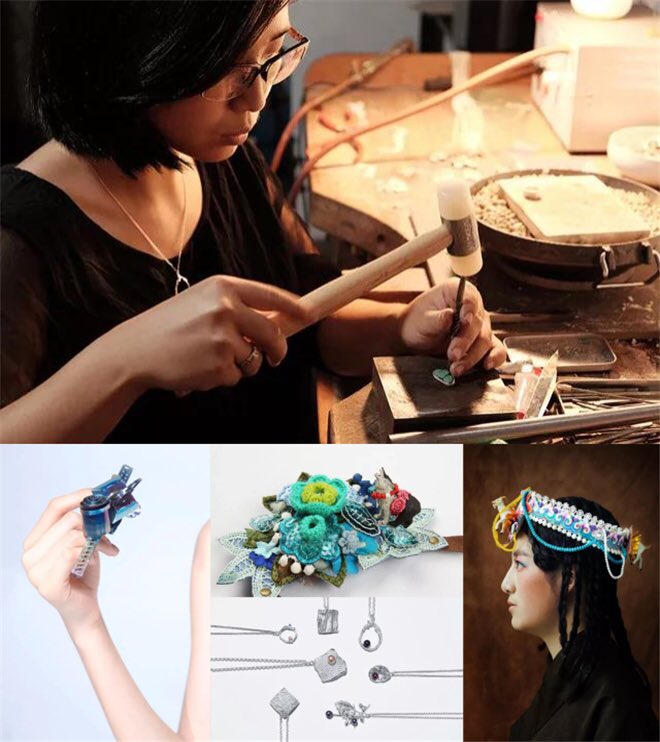 CAAofficialEN's tweet photo. Duan Yanli, the youngest holder of a PhD in jewellery design in China, has the ability to design different jewellery thanks to her knowledge and life experience. She uses different materials for making jewellery and she created her own brand and studio. #CAA #OutstandingGraduates https://t.co/7u6YehCc4M