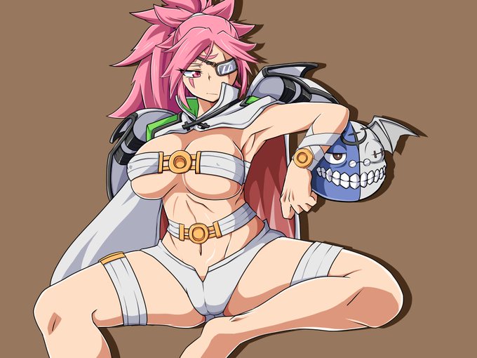 #格ゲーキャラ描こうぜ
ランダムで衣装交換する肝心のタグがわからなくなっちゃった。ラムレザル衣装の梅喧姐さんとおまけの闇慈カラーっぽいルシフェロ 