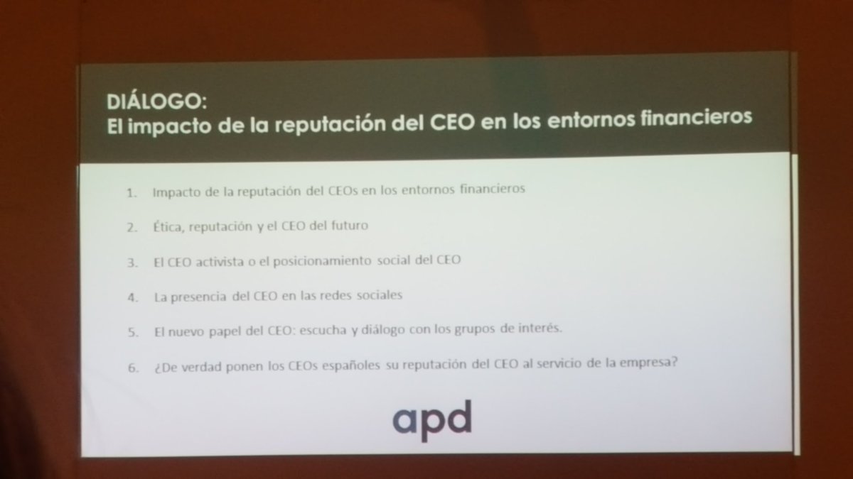 beatrizcalvober's tweet photo. El impacto de la reputación del CEO en los entornos financieros. #APD #APIE #REPUTACION #CEO #APDTALKS #TRUSTMAKER. En un mundo cada vez más digital e interconectado "El CEO del futuro será reputado o no será CEO" https://t.co/tEOqry1Umd