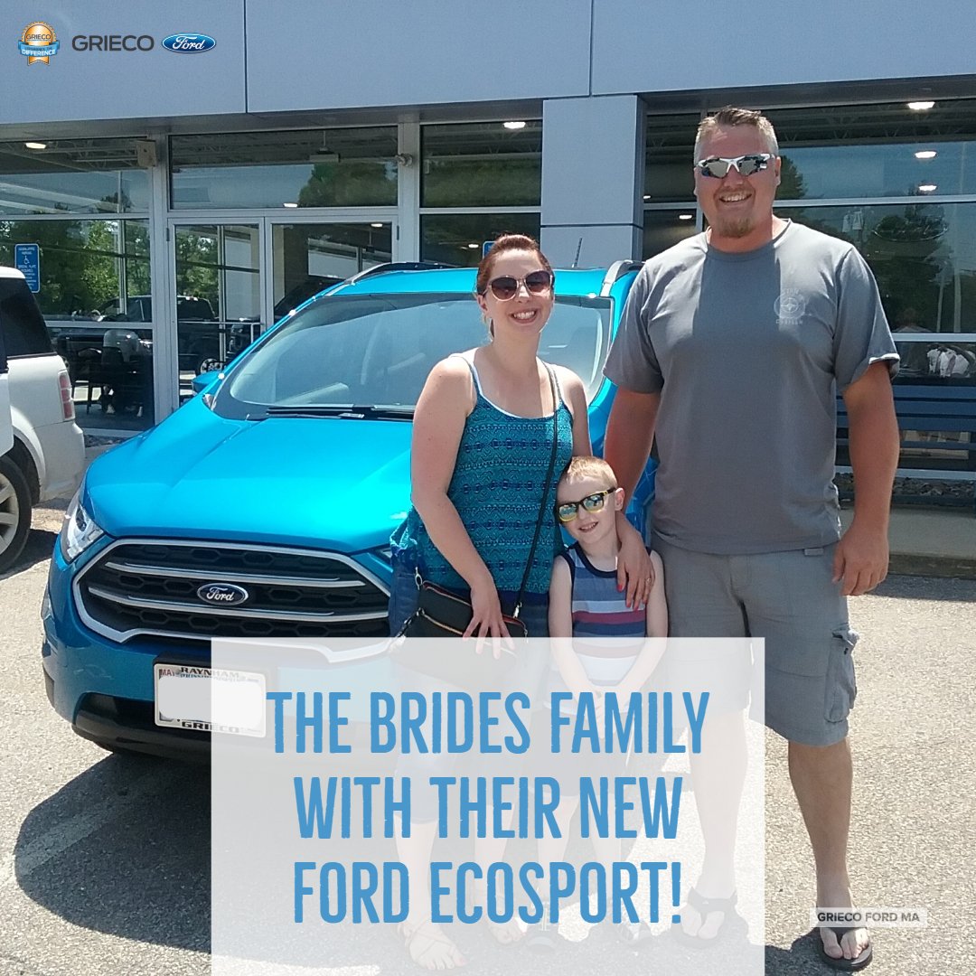 GriecoFord's tweet photo. Welcome to the #Grieco family! 

#GriecoFord #FordRaynham #SaveYouThousands #Ford #FordEcoSport https://t.co/srYPZvGbbW