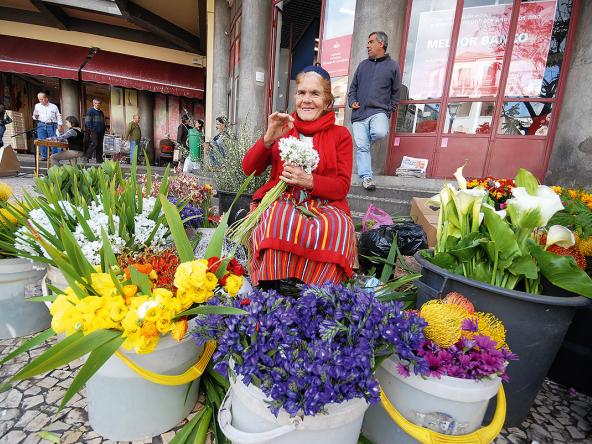 MADEIRAISLAND2's tweet photo. In Mercado dos Lavradores, the flowers are sold by ladies dressed in typical costume. https://t.co/TKZl0jc2Kj