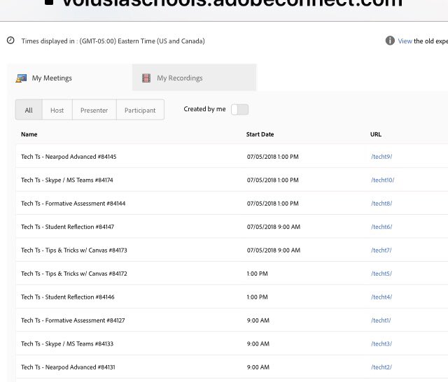 traceymikos's tweet image. Attending today’s #vcsTechT webinars and can’t access login through MyPGS? Below are the links for today and Thursday’s sessions. 
Use volusiaschools.adobeconnect.com/URLBELOW

Please spread the word and share with your colleagues who are registered! Thanks! #vcsPLL #VCSDLTL